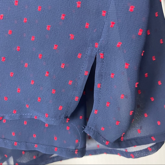Kut From The Kloth Blue & Red Polka Dot Top - Picture 4 of 4